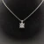 David Yurman Sterling Silver 11mm Four-Prong White Diamond Necklace