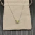 David Yurman Silver 8mm Four-Prong Green Diamond Necklace Adjustable 42+3+3cm