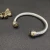 David Yurman Gold and Silver 7mm Double End Cap Cable Bracelet with Brown Pavé