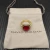 David Yurman Gold 14mm Square Red Pavé Diamond Ring