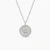 David Yurman Silver Diamond Letter Q Round Pendant Necklace, Length 42cm + 3cm + 3cm