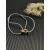 David Yurman Grey Double Ring Gold Nylon Cord Bracelet