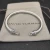 David Yurman 5mm Sterling Silver Cable Hook Cuff Bracelet with Diamond Accent