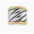 David Yurman Silver Gold and Silver Saddle Ring
