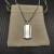 David Yurman Sterling Silver Streamlined Rectangular Tag Necklace