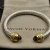 David Yurman 7mm Gold Gemstone Head Brown Diamond Bracelet, Fits Wrist Sizes 16–20cm