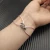 David Yurman Pink Double Ring Sterling Silver Nylon Cord Bracelet