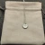 David Yurman Silver Diamond Letter W Round Pendant Necklace, Length 42cm + 3cm + 3cm