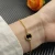 David Yurman Gold Pavé Black Onyx Round Charm Bracelet