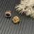 David Yurman 7mm Gold Square Purple Diamond Stud Earrings