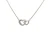 David Yurman Silver Double Heart Clasp Necklace, 1.5mm Chain, 45+5cm Adjustable Length
