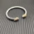 David Yurman 5mm Gold-Tone End Caps Sterling Silver Cable Cuff Bracelet with Pearls
