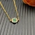 David Yurman Gold Pavé Malachite Round Charm Bracelet