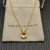 David Yurman Gold 11mm Four-Prong Champagne Diamond Necklace