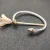 David Yurman 5mm Gold and Silver Gold End Cuff Bracelet, Fits Wrist Size 16cm - 20cm