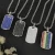 David Yurman Pavé Black Diamond Tag Necklace Multicolor
