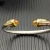 David Yurman 5mm Gold-Tone Head Sterling Silver Five-Row Pavé Bracelet Yellow Diamonds