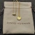 David Yurman Silver Diamond Letter J Round Pendant Necklace, Length 42cm + 3cm + 3cm