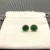 David Yurman 14mm Gold Malachite Diamond Circle Stud Earrings
