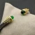 David Yurman 5mm Gold-Tone Head Sterling Silver Five-Row Pavé Bracelet Deep Green Diamonds