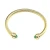 David Yurman Gold Tone 5mm Blue Diamond Cuff Bracelet