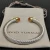 David Yurman 7mm Gold-Tone End Caps Sterling Silver Cable Cuff Bracelet Champagne Diamonds