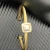 David Yurman Gold 4mm Pavé Cushion Cable Bracelet