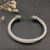 David Yurman 7mm Cable Cuff Bracelet with Rotating End Caps Yellow Diamonds