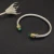David Yurman 5mm Gold-End Blue Diamond Cable Cuff Bracelet