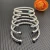 David Yurman 6mm Sterling Silver Black Onyx Cable Cuff Bracelet