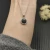 David Yurman Sterling Silver 17.8mm Round Pavé Black Onyx Necklace