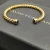 David Yurman 6mm Gold Black Diamond Cable Cuff Bracelet