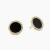 David Yurman 14mm Gold Black Onyx Diamond Circle Stud Earrings