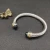 David Yurman 7mm Gold and Silver Double End Cap Deep Green Diamond Cable Bracelet