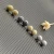 David Yurman Gold 14mm Pavé Twisted Spiral Stud Earrings