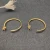 David Yurman Gold Tone Cable Single Row Diamond Hoop Earrings