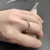 David Yurman Silver Heart Pavé Diamond Ring