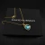 David Yurman Gold 14mm Square Blue Diamond Necklace