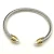 David Yurman 5mm Gold-End Pearl Cable Cuff Bracelet