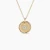 David Yurman Gold Diamond Initial W Disc Pendant Necklace