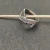 David Yurman Silver Double Twisted Cable Cross Diamond Ring