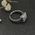 David Yurman Four-Prong Pavé Diamond Ring Silver
