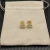 David Yurman 8mm Gold Four-Prong White Diamond Stud Earrings