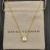 David Yurman Gold 8mm Four-Prong Green Diamond Necklace