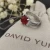 David Yurman Small Pavé Red Diamond Ring