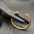 David Yurman 5mm Gold-Tone Cable Cuff Bracelet Champagne Diamonds