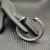 David Yurman 7mm Gold-Tone End Caps Sterling Silver Cable Cuff Bracelet Black Diamonds
