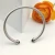 David Yurman 4mm Sterling Silver Black Diamond Bangle Bracelet