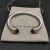 David Yurman 7mm Gold and Silver Double End Cap Deep Green Diamond Cable Bracelet