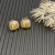 David Yurman 7mm Gold Square Yellow Diamond Stud Earrings